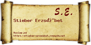 Stieber Erzsébet névjegykártya
