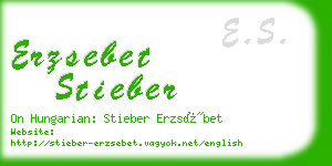 erzsebet stieber business card